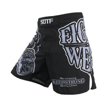 Load image into Gallery viewer, SOTF MMA Black Geometry Fighting Soft Shell Printing Letter Tiger Muay Thai Kickboxing Boxing Clothing Muaythai Shorts Sanda mma