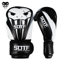 Load image into Gallery viewer, SOTF Adults MMA Venomous snake black Boxing gloves MMA Tiger Muay Thai gloves muay thai boxing fight glove Sanda pads box gloves