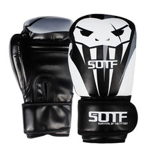 Load image into Gallery viewer, SOTF Adults MMA Venomous snake black Boxing gloves MMA Tiger Muay Thai gloves muay thai boxing fight glove Sanda pads box gloves